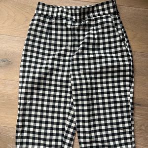 Zara gingham cropped pants